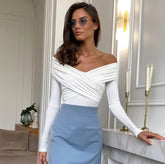 White Long Sleeve Bodysuit